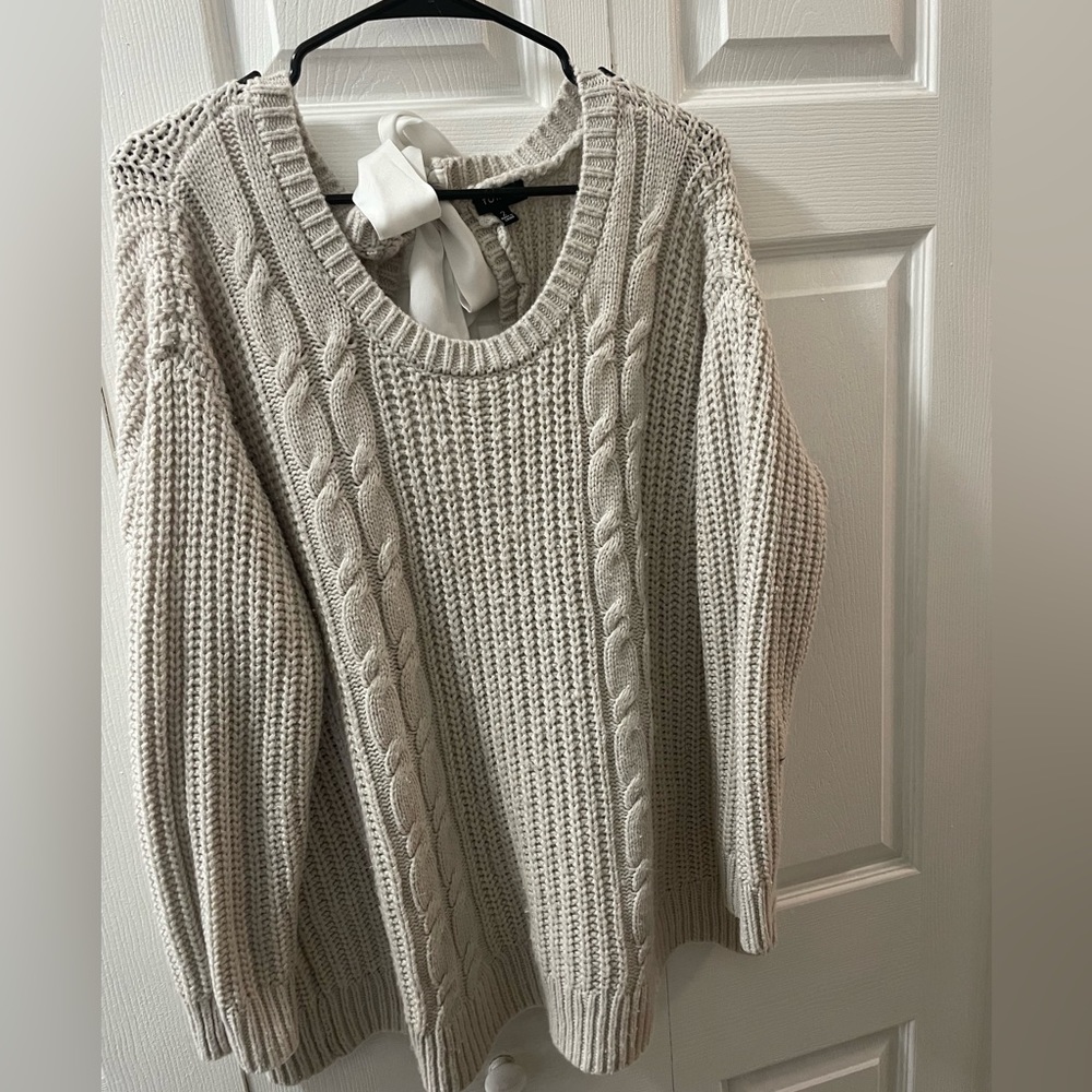 Torrid Cream Cable Sweater